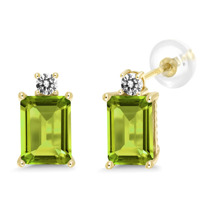 Peridot - August_Earrings in 10K Yellow Gold