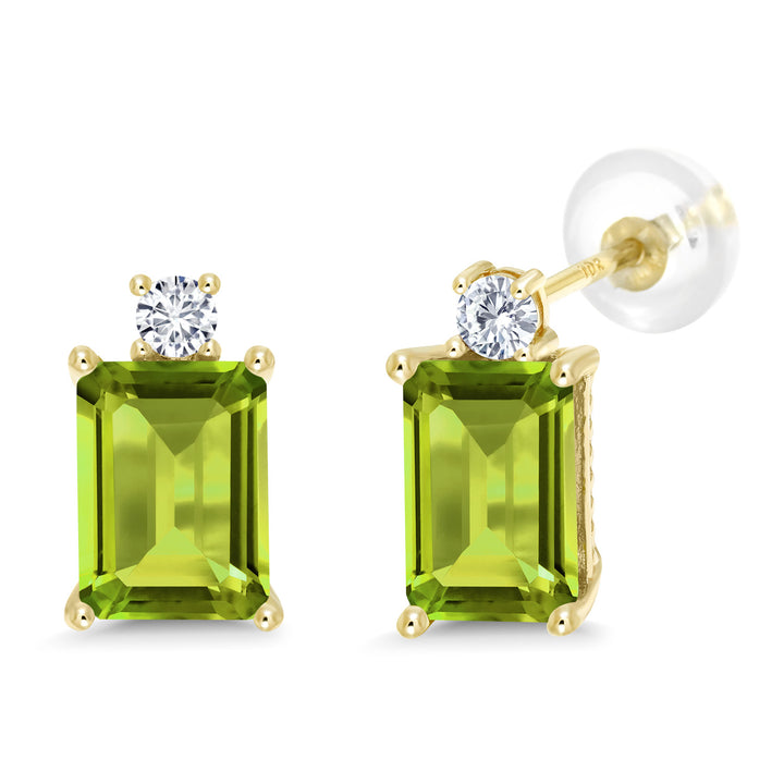 Peridot - August_Earrings in 10K Yellow Gold