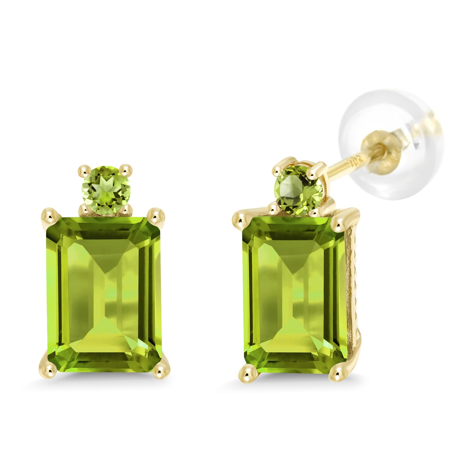 Peridot - August_Earrings in 10K Yellow Gold