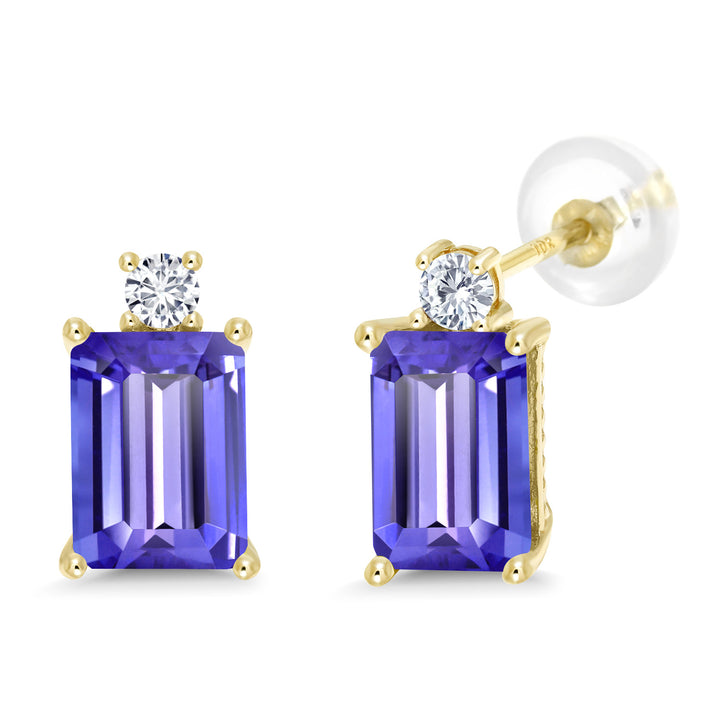 Tanzanite - December_Earrings in 10K Yellow Gold