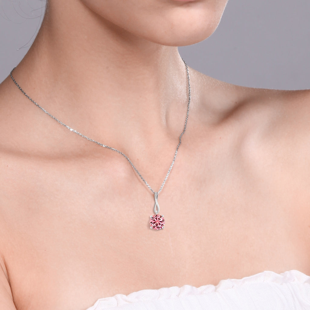 Moissanite_Pendant in 10K White Gold