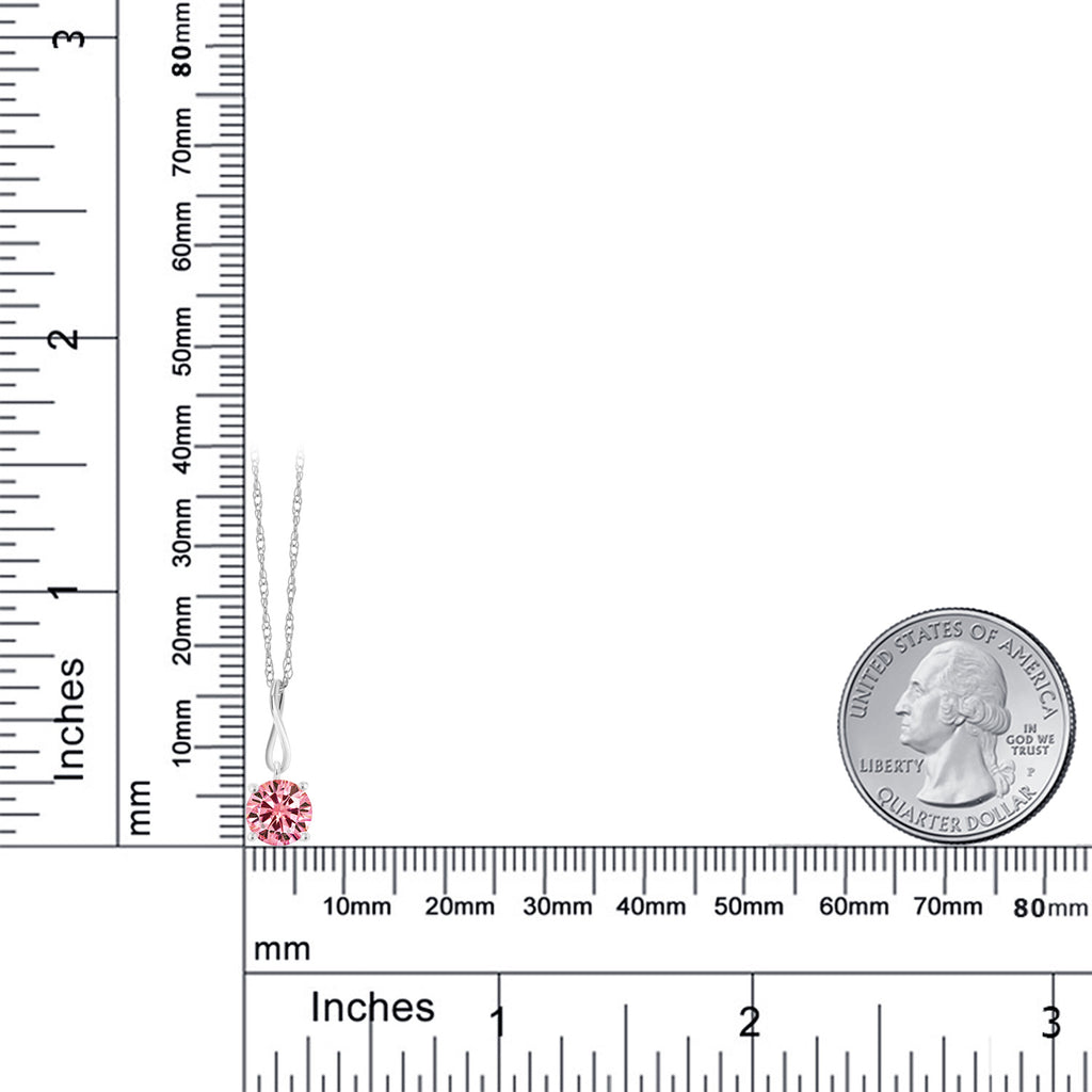 Moissanite_Pendant in 10K White Gold
