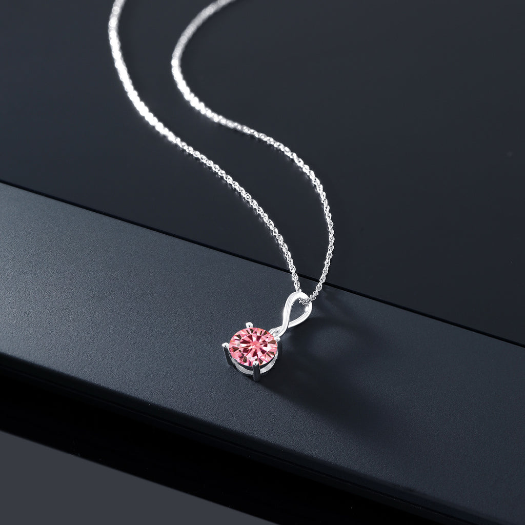 Moissanite_Pendant in 10K White Gold