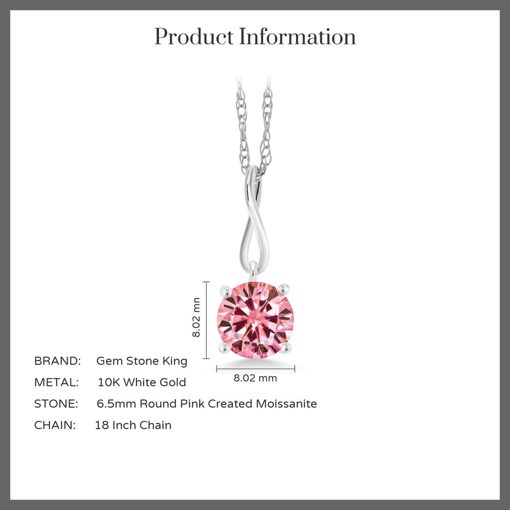 Moissanite_Pendant in 10K White Gold