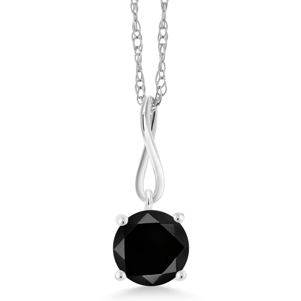 Black Diamond_Pendant in 10K White Gold