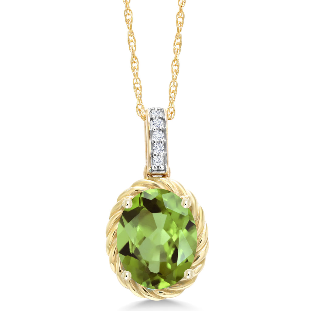 Peridot - August_Pendant in 10K Yellow Gold