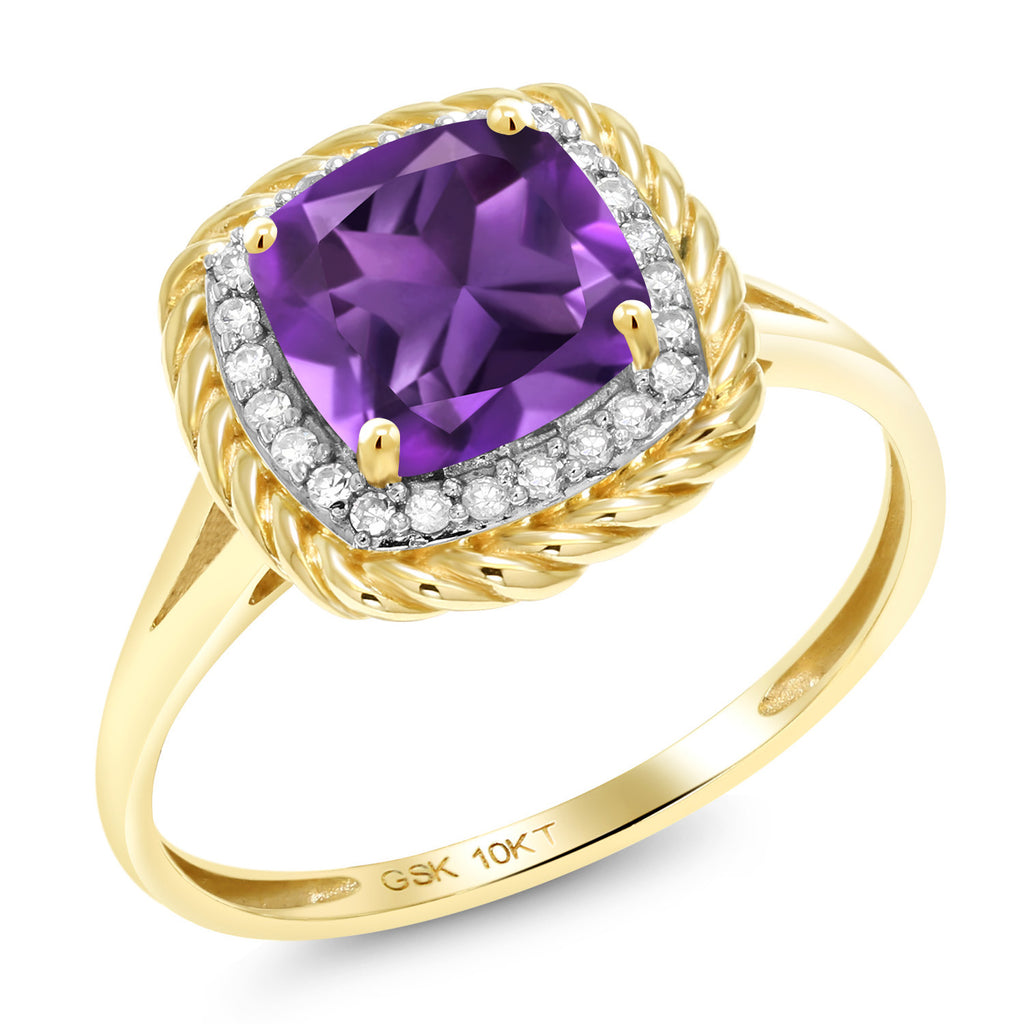 Amethyst - February_9_Ring in 10K Yellow Gold