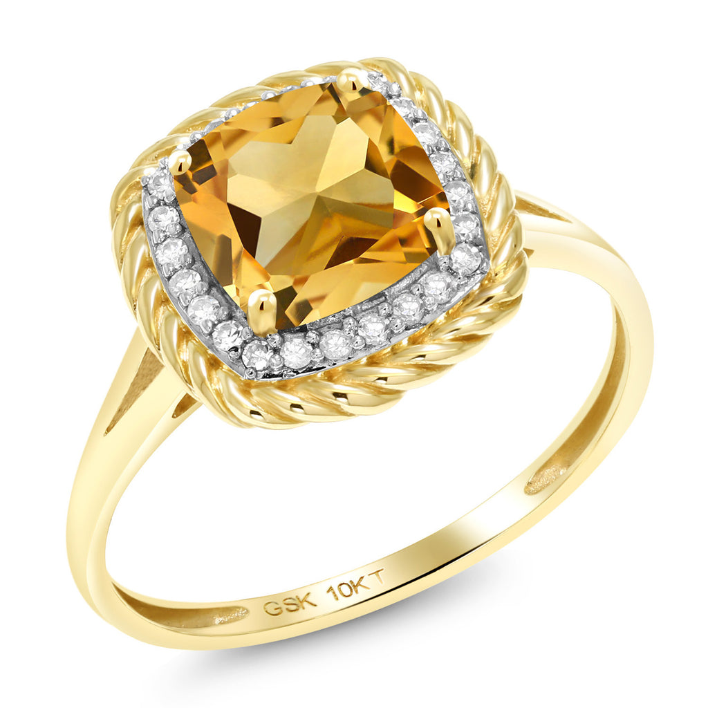 Citrine - November_8_Ring in 10K Yellow Gold
