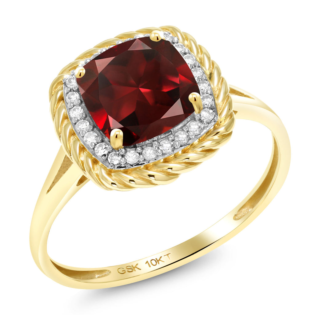 Garnet - January_5_Ring in 10K Yellow Gold