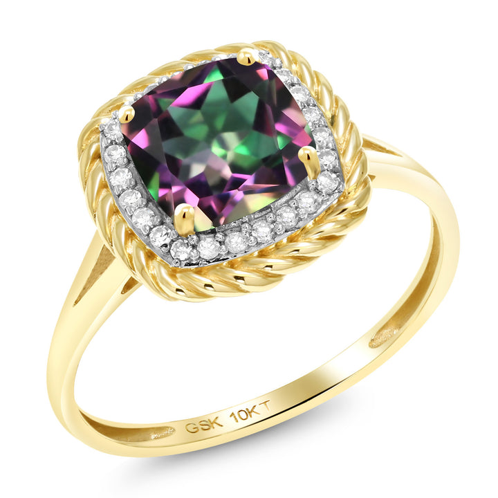 Mystic Topaz_5_Ring in 10K Yellow Gold