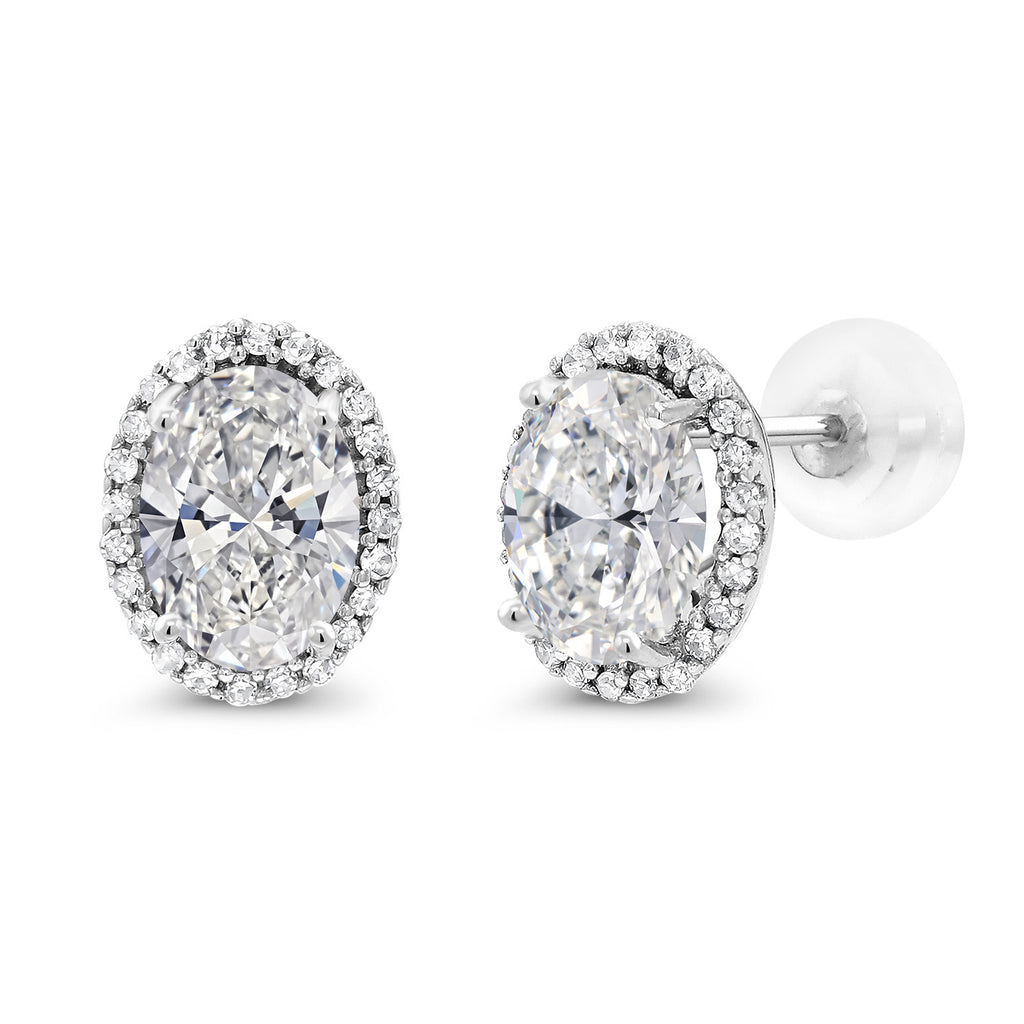 Earrings in 10K White Gold