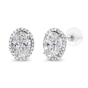 Earrings in 10K White Gold