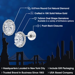 Earrings in 10K White Gold