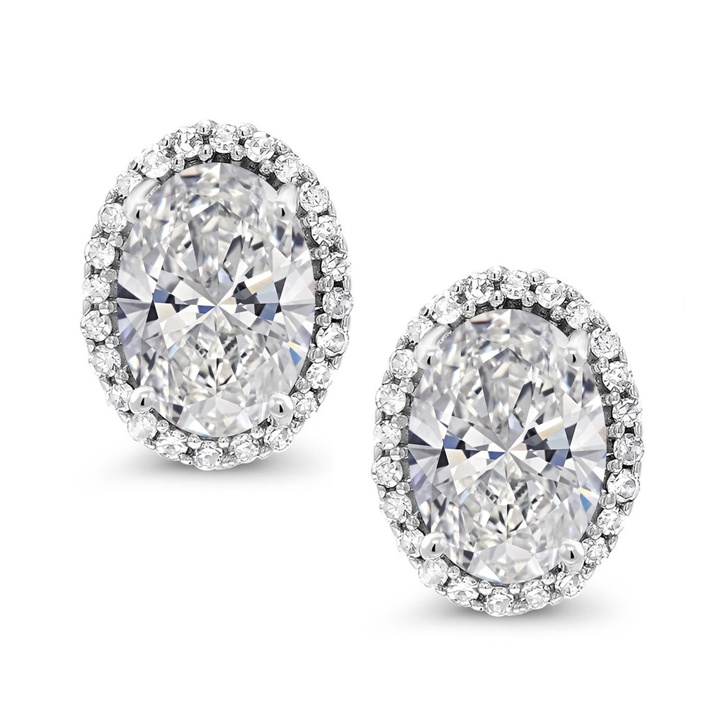 Earrings in 10K White Gold