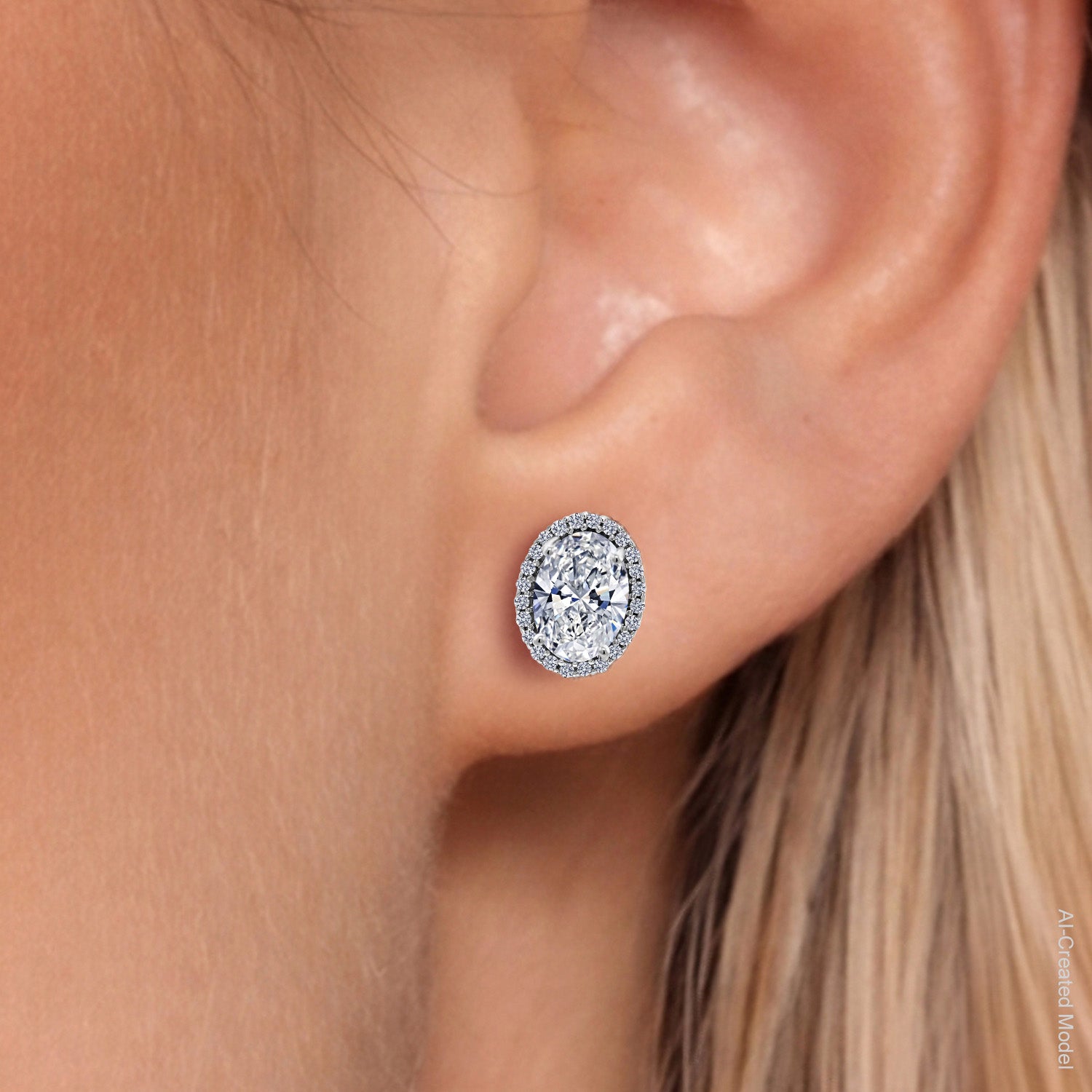 Earrings in 10K White Gold