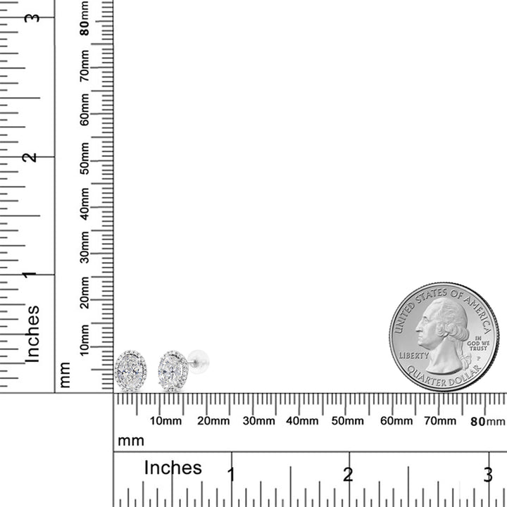 Earrings in 10K White Gold