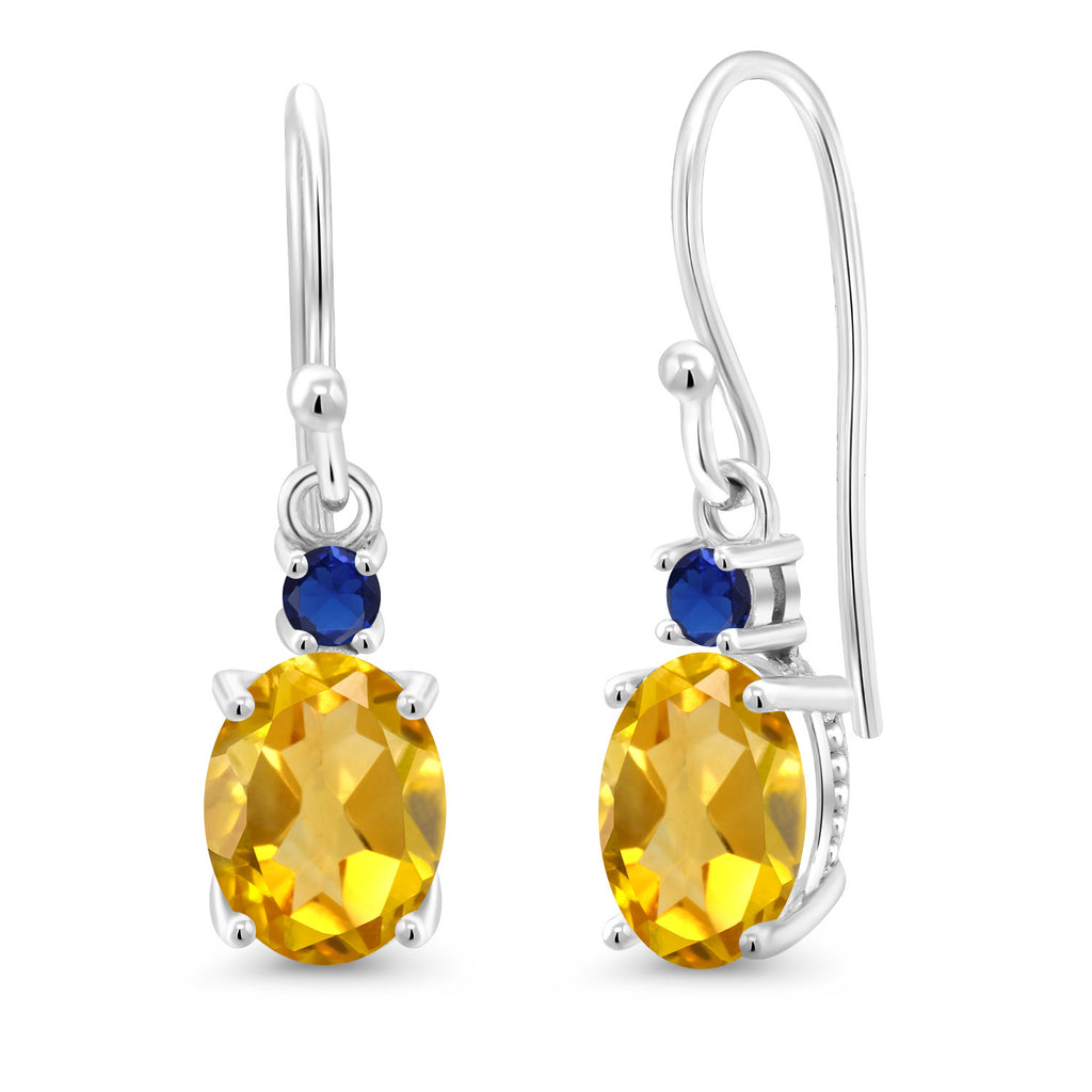 Citrine - November_Earrings in 10K White Gold
