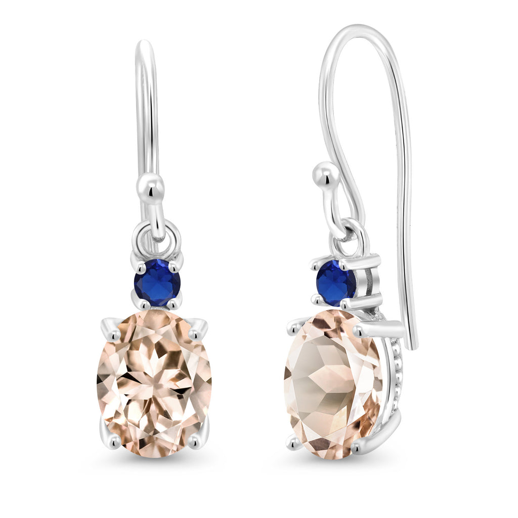 Morganite - October_Earrings in 10K White Gold