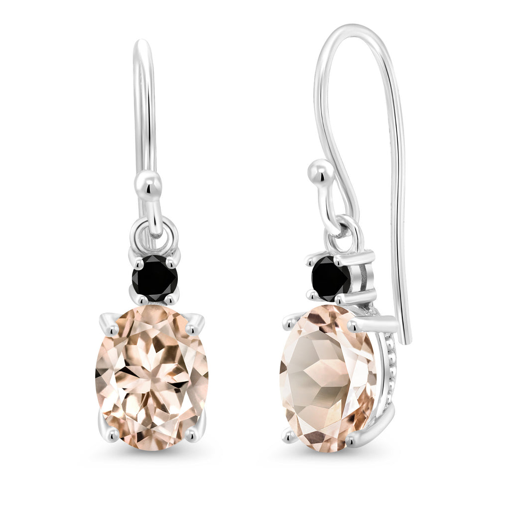 Morganite - October_Earrings in 10K White Gold