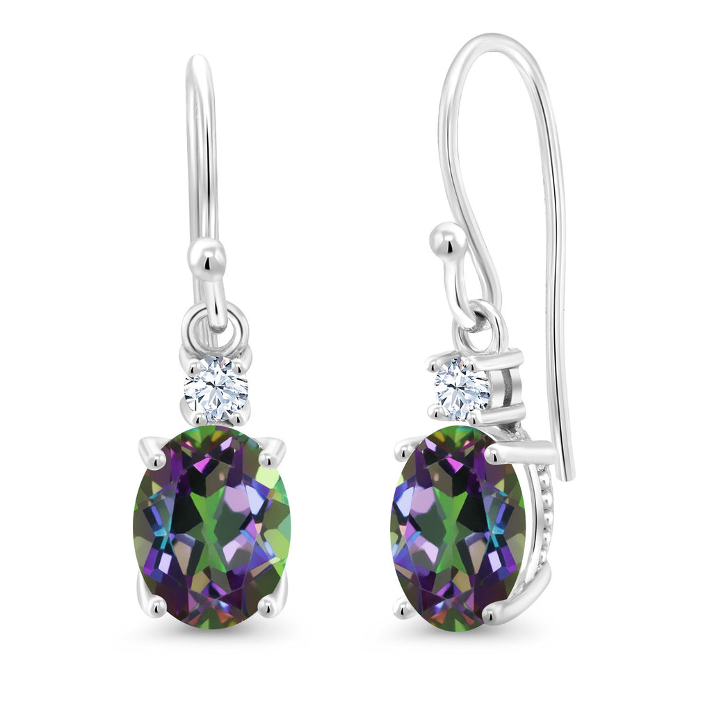 Green Mystic Topaz_Earrings in 10K White Gold