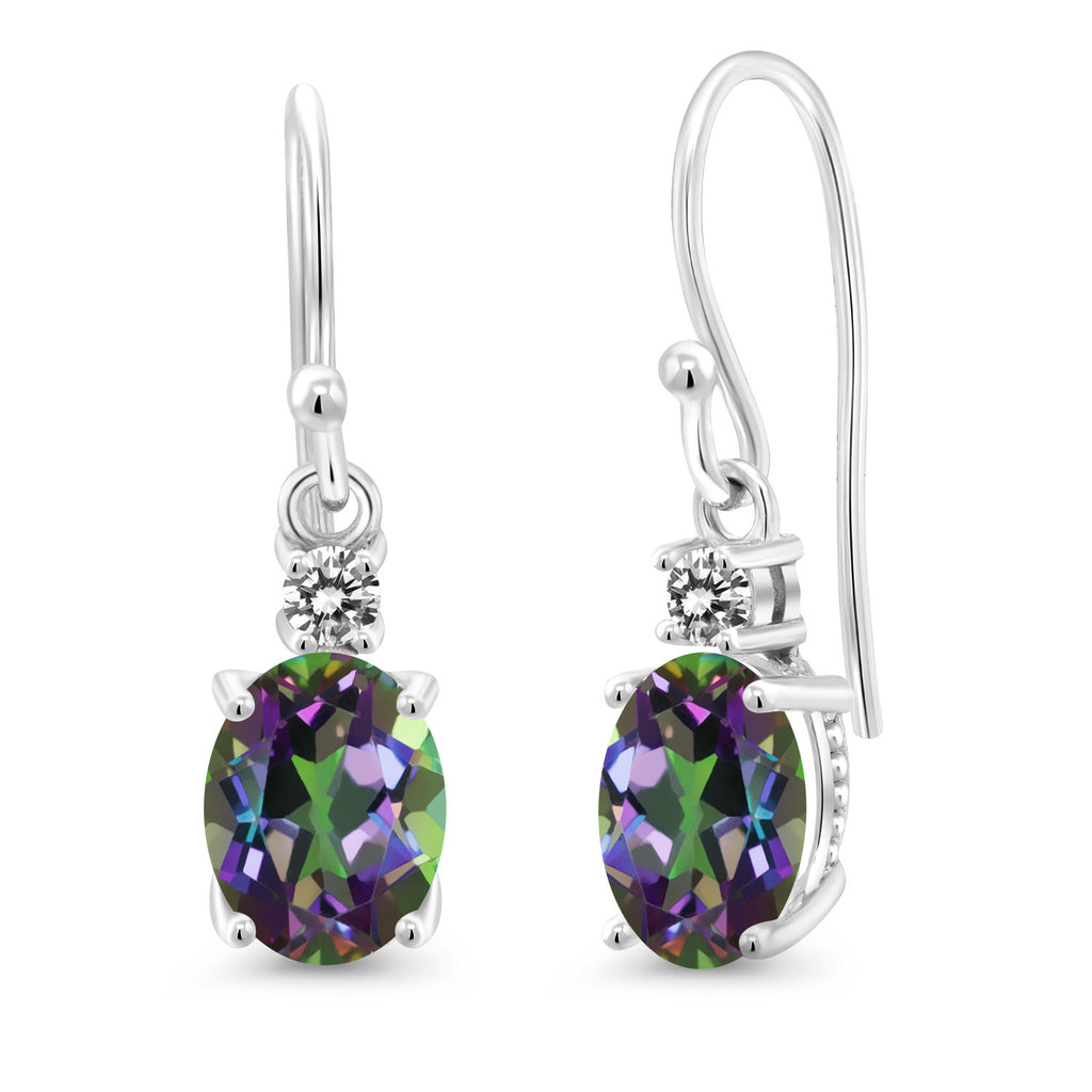 Green Mystic Topaz_Earrings in 10K White Gold