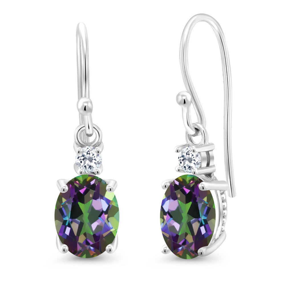Green Mystic Topaz_Earrings in 10K White Gold
