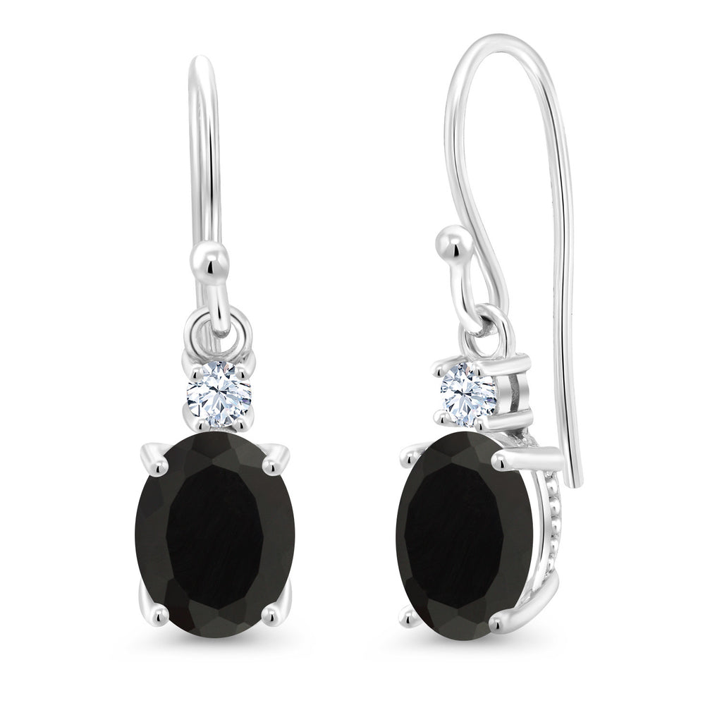 Onyx - December_Earrings in 10K White Gold