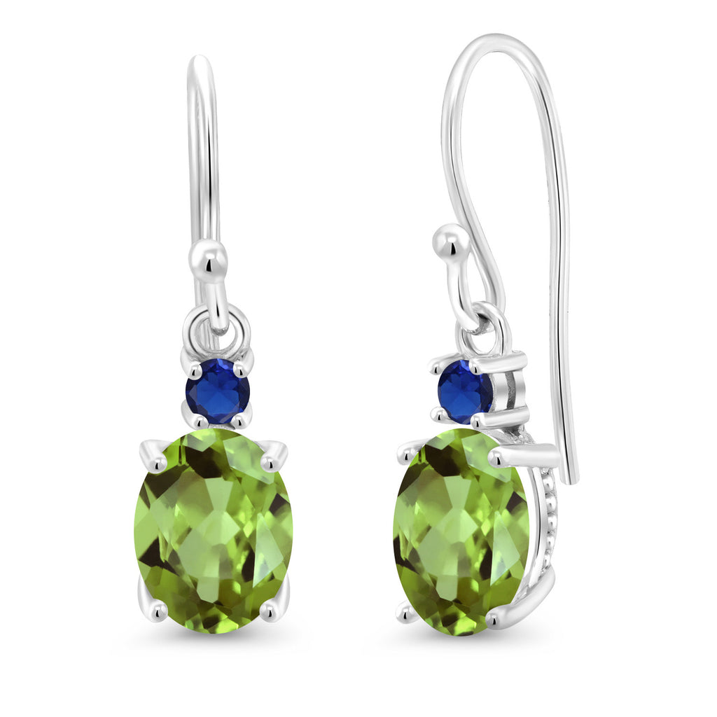 Peridot - August_Earrings in 10K White Gold