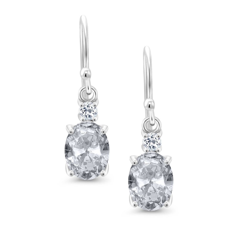 White_Earrings in 10K White Gold