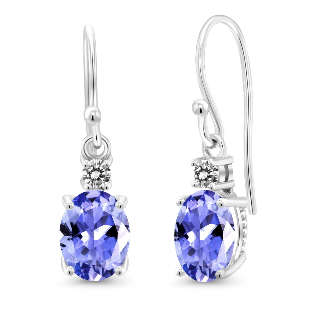 Tanzanite - December_Earrings in 10K White Gold