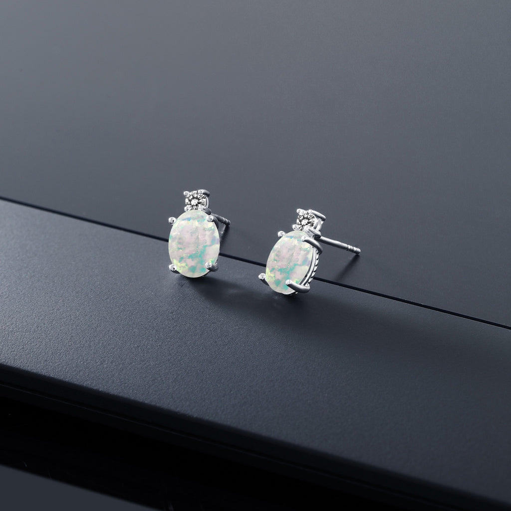 White_Earrings in 14K White Gold