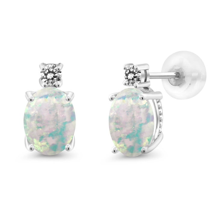 White_Earrings in 14K White Gold
