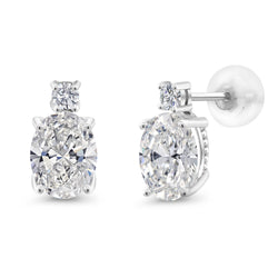 Earrings in 14K White Gold