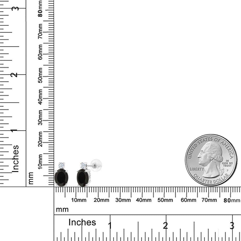 Black and White_Earrings in 14K White Gold