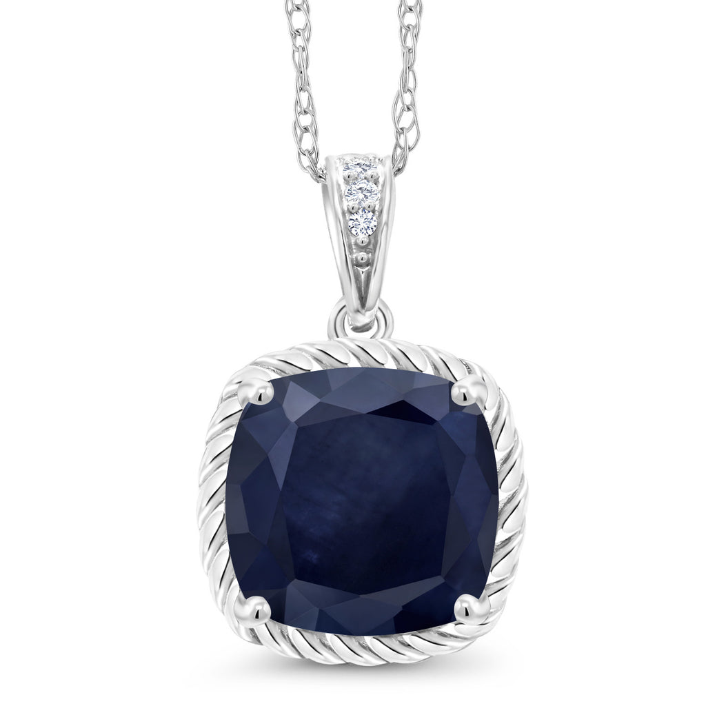 Sapphire - September_Pendant in 10K White Gold