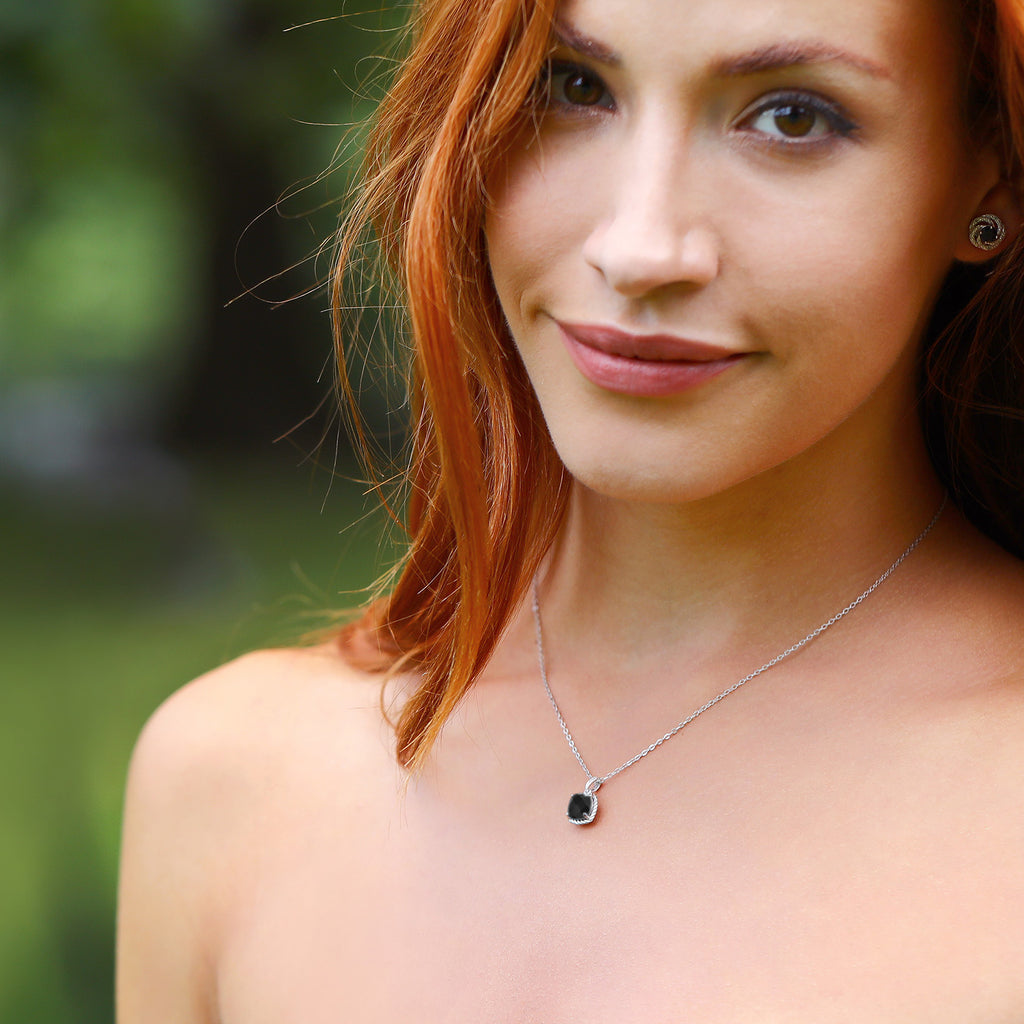 Onyx and Diamond_Pendant in 10K White Gold