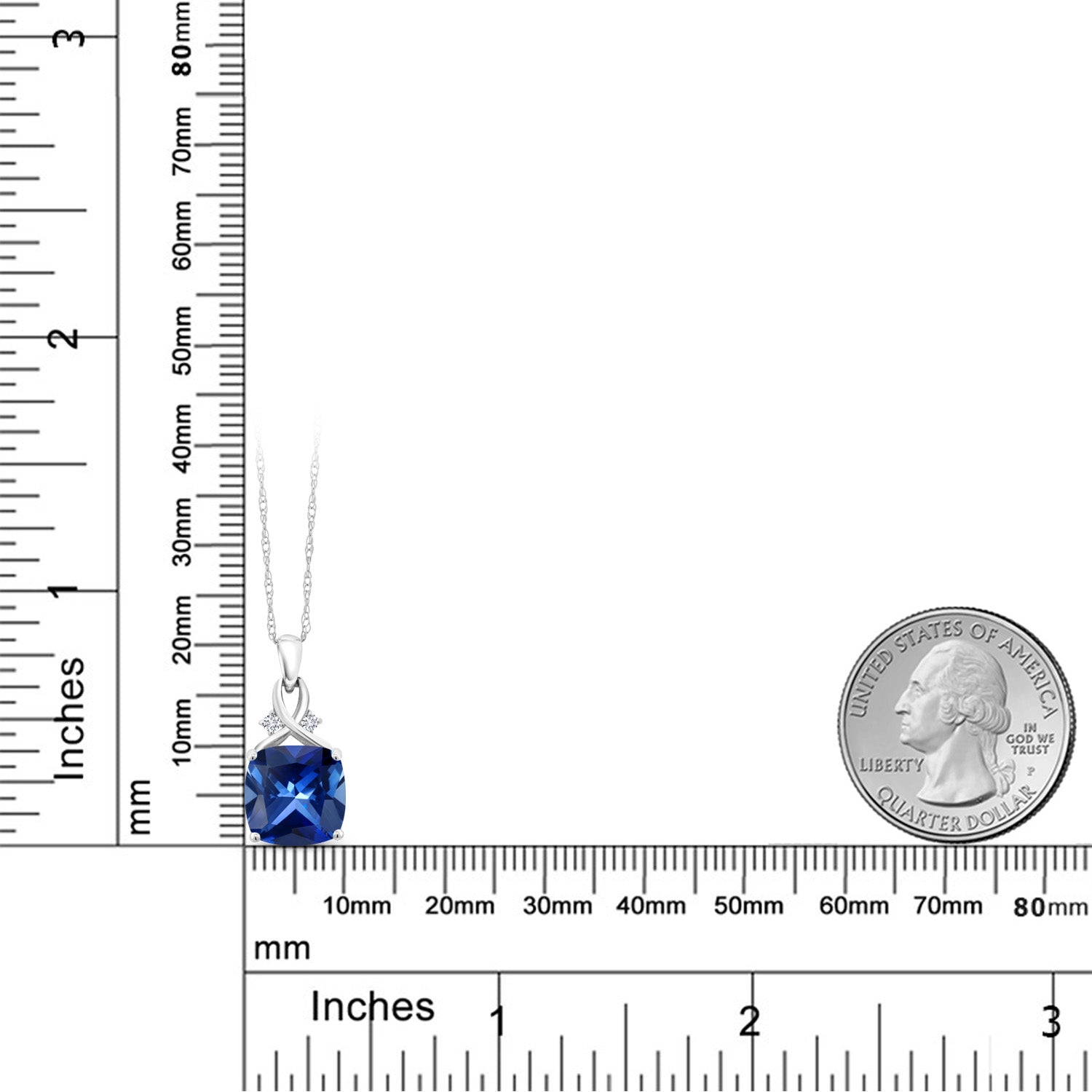 Pendant in 10K White Gold