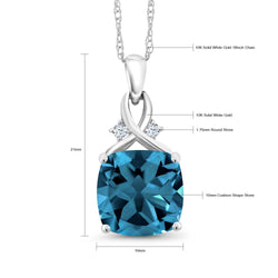 Pendant in 10K White Gold