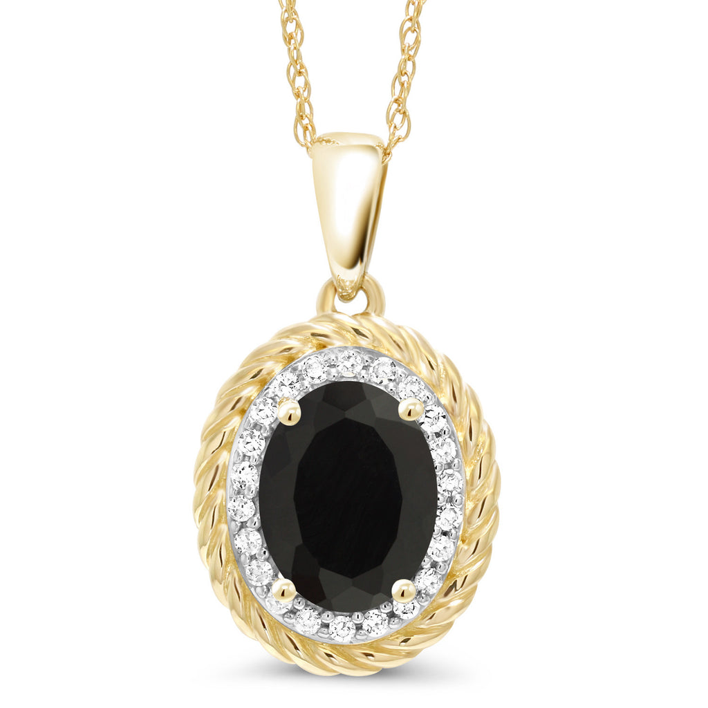 Onyx - December_Pendant in 14K Yellow Gold