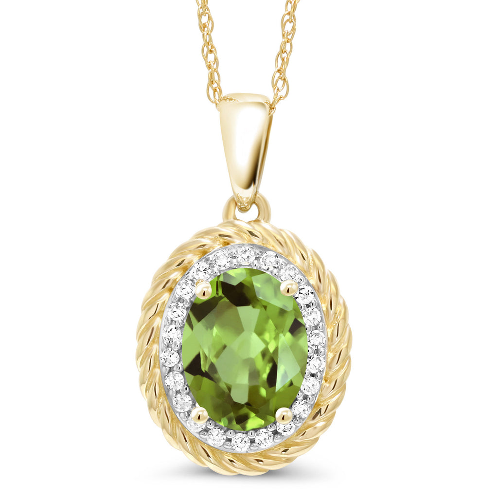 Peridot - August_Pendant in 14K Yellow Gold