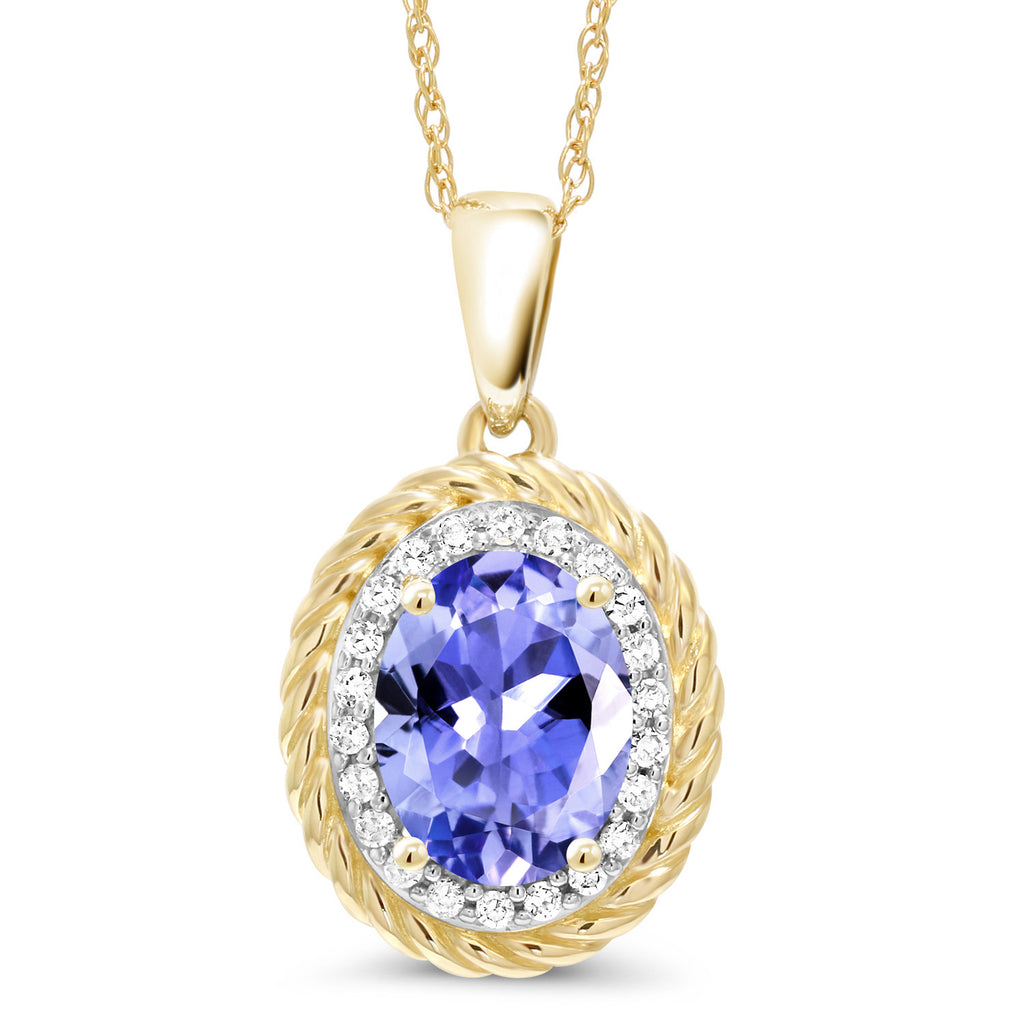Tanzanite - December_Pendant in 14K Yellow Gold