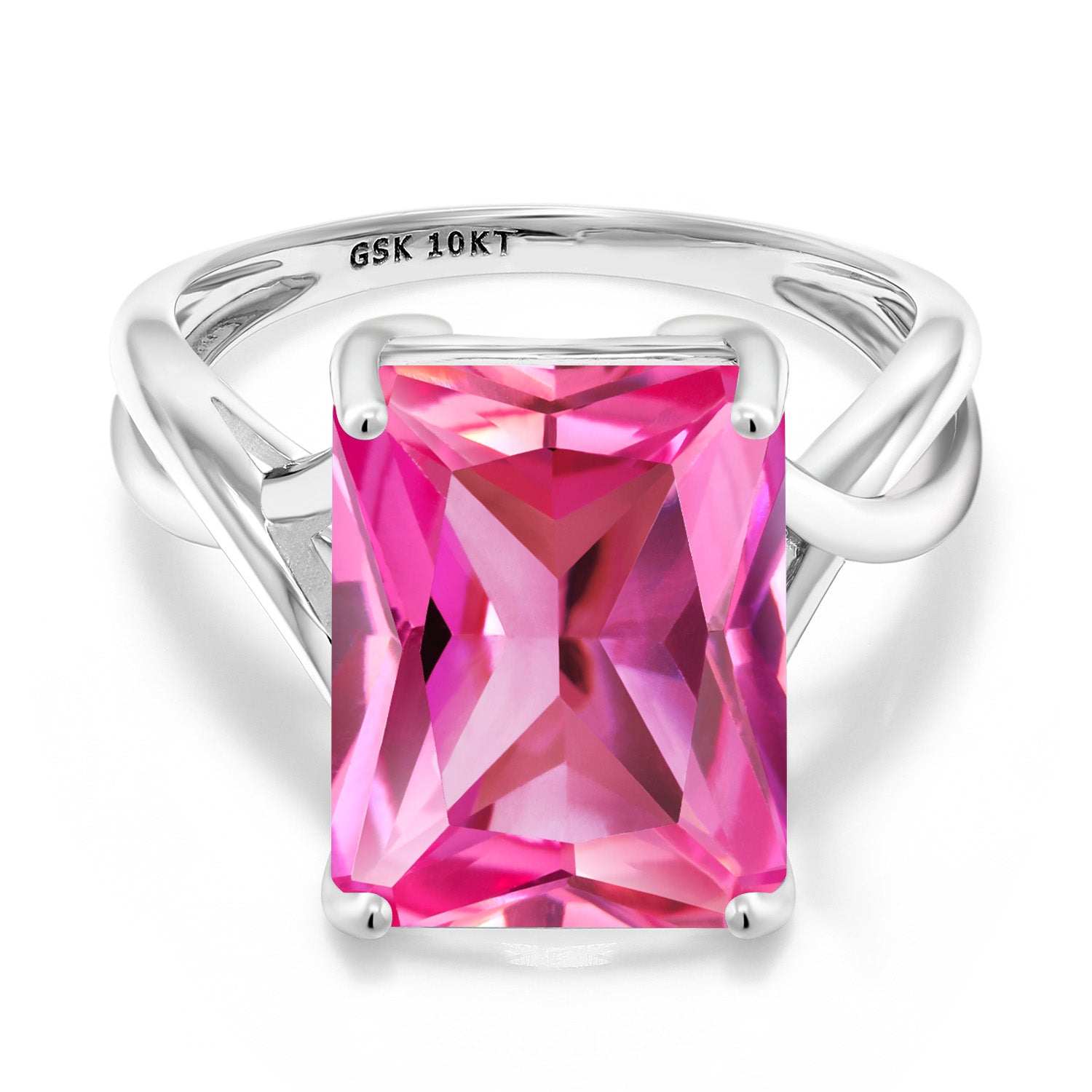 Created Sapphire - September_8_Ring in 10K White Gold