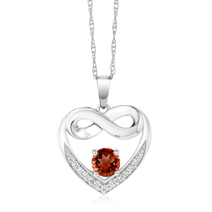 Garnet - January_Necklace in 10K White Gold