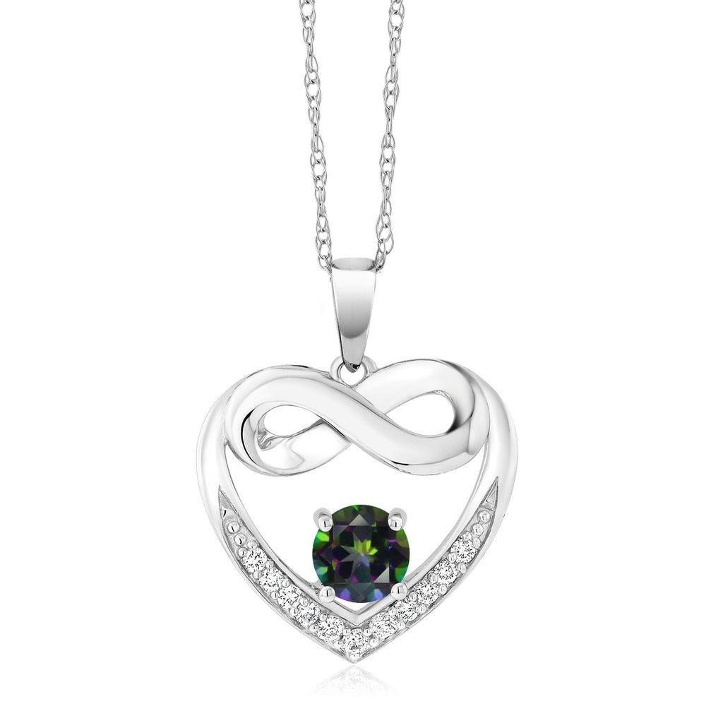 Green Mystic Topaz_Necklace in 10K White Gold