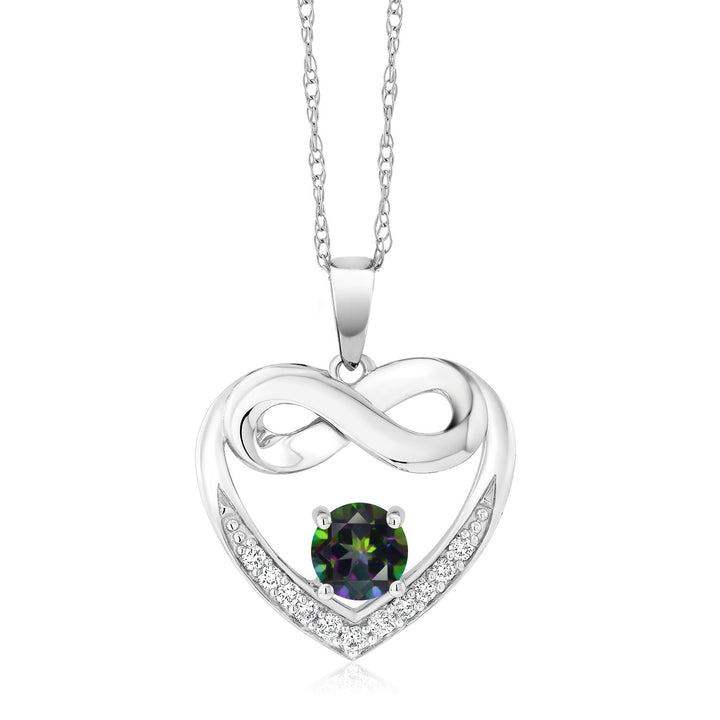 Green Mystic Topaz_Necklace in 10K White Gold