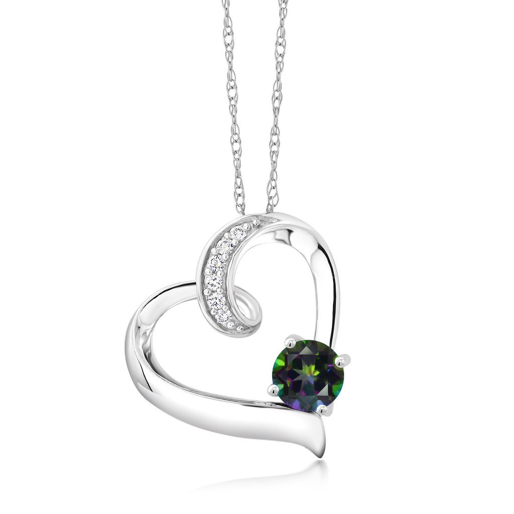 Green Mystic Topaz_Necklace in 10K White Gold
