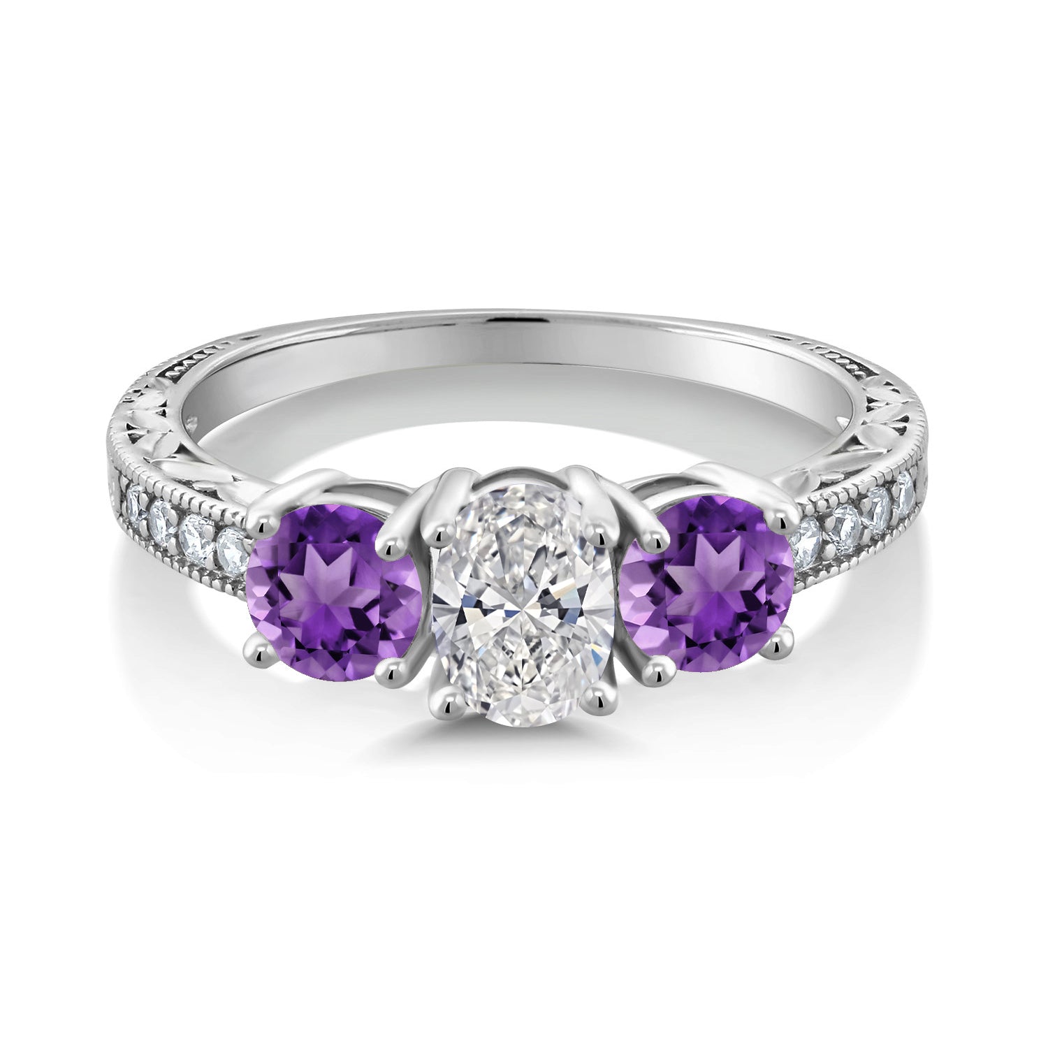 Ring in 10K White Gold