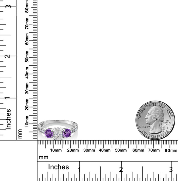 Ring in 10K White Gold