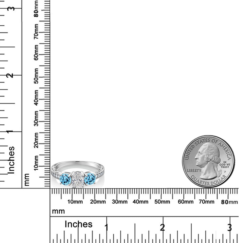 Ring in 10K White Gold