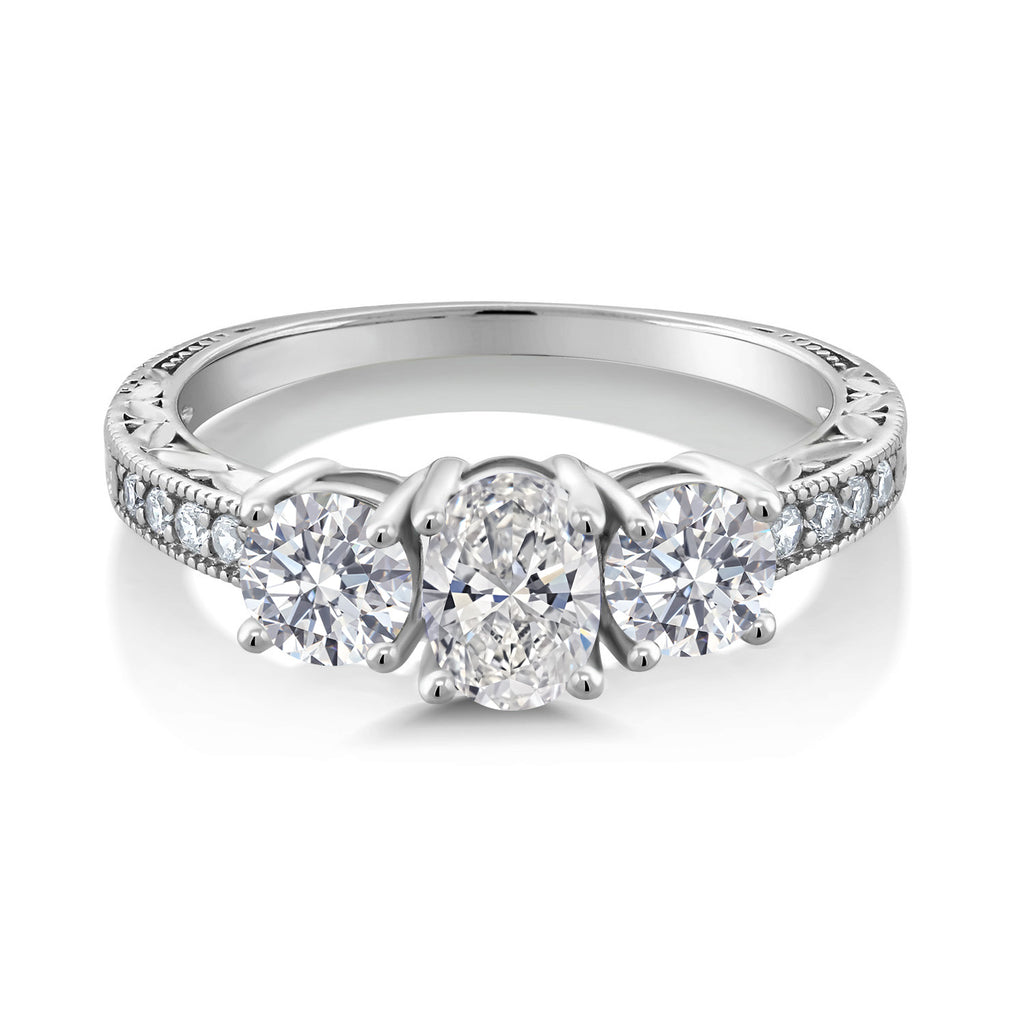 Ring in 10K White Gold
